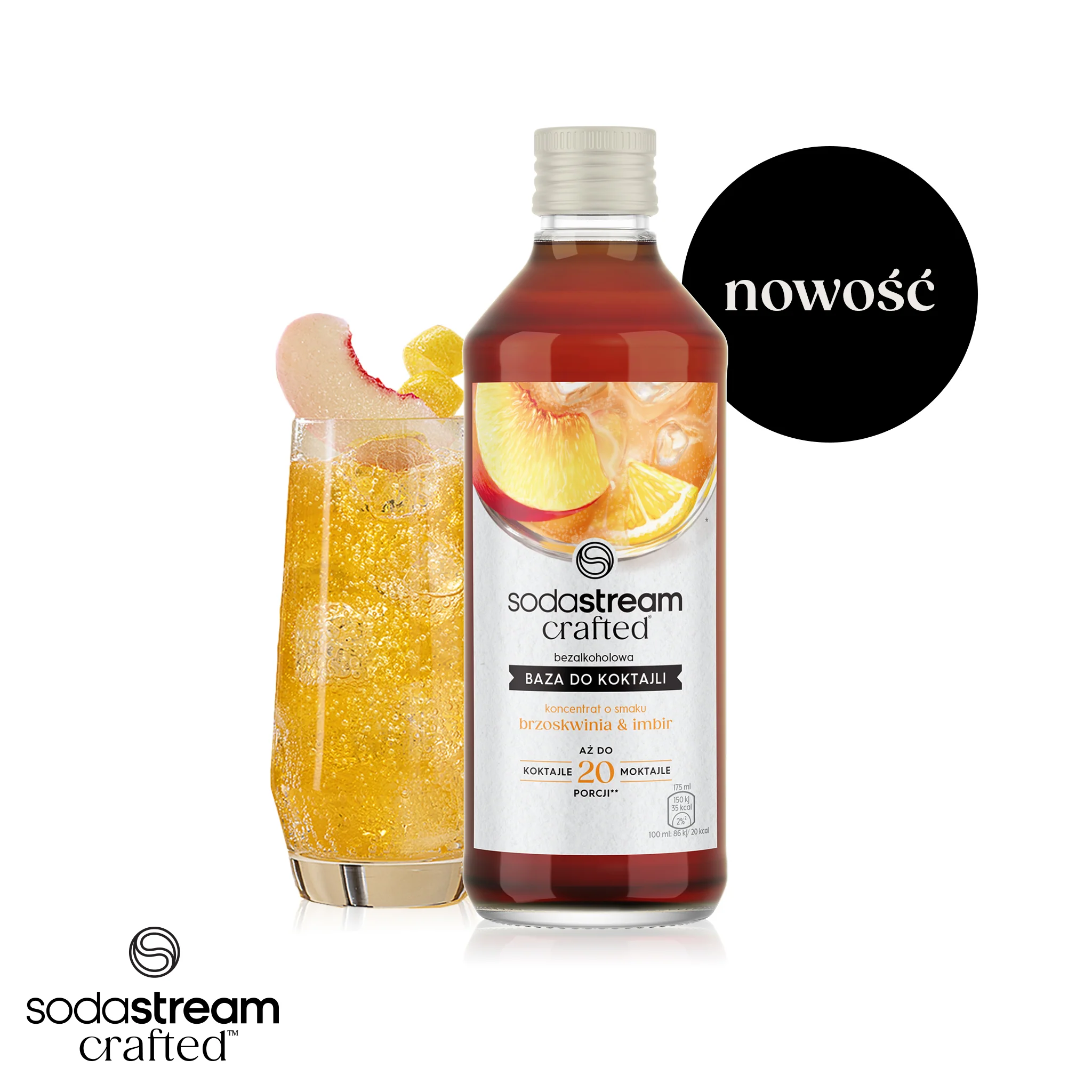 Syrop Crafted Brzoskwinia & Imbir 330 ml
